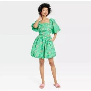 A New Day Green Floral Print Dress